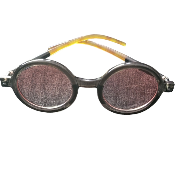 Trendy Retro Style Round Sunglasses for Men Women Y2K Oversized Gray/Pink - Picture 5 of 13